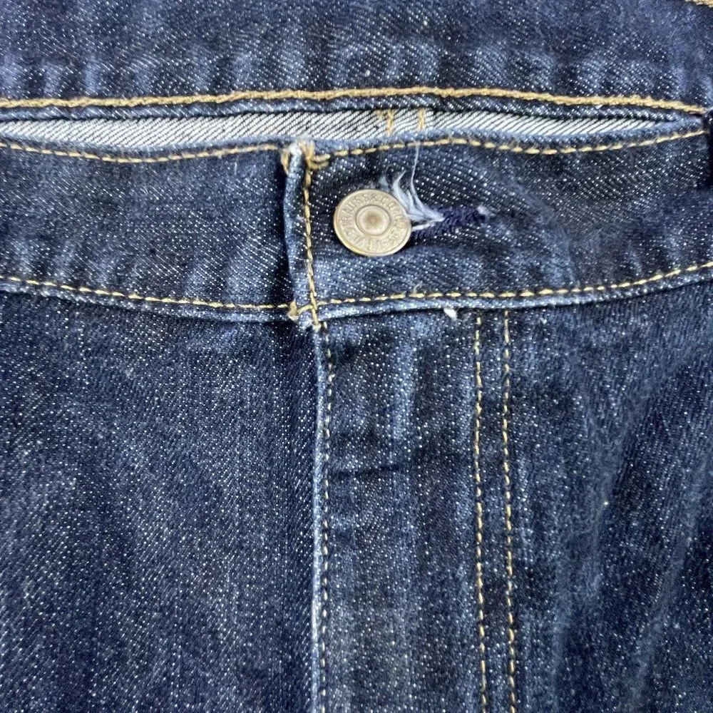 Levis 527 Jeans Men 42x32 Blue Bootcut Dark Wash Denim Cowboy Western Workwear